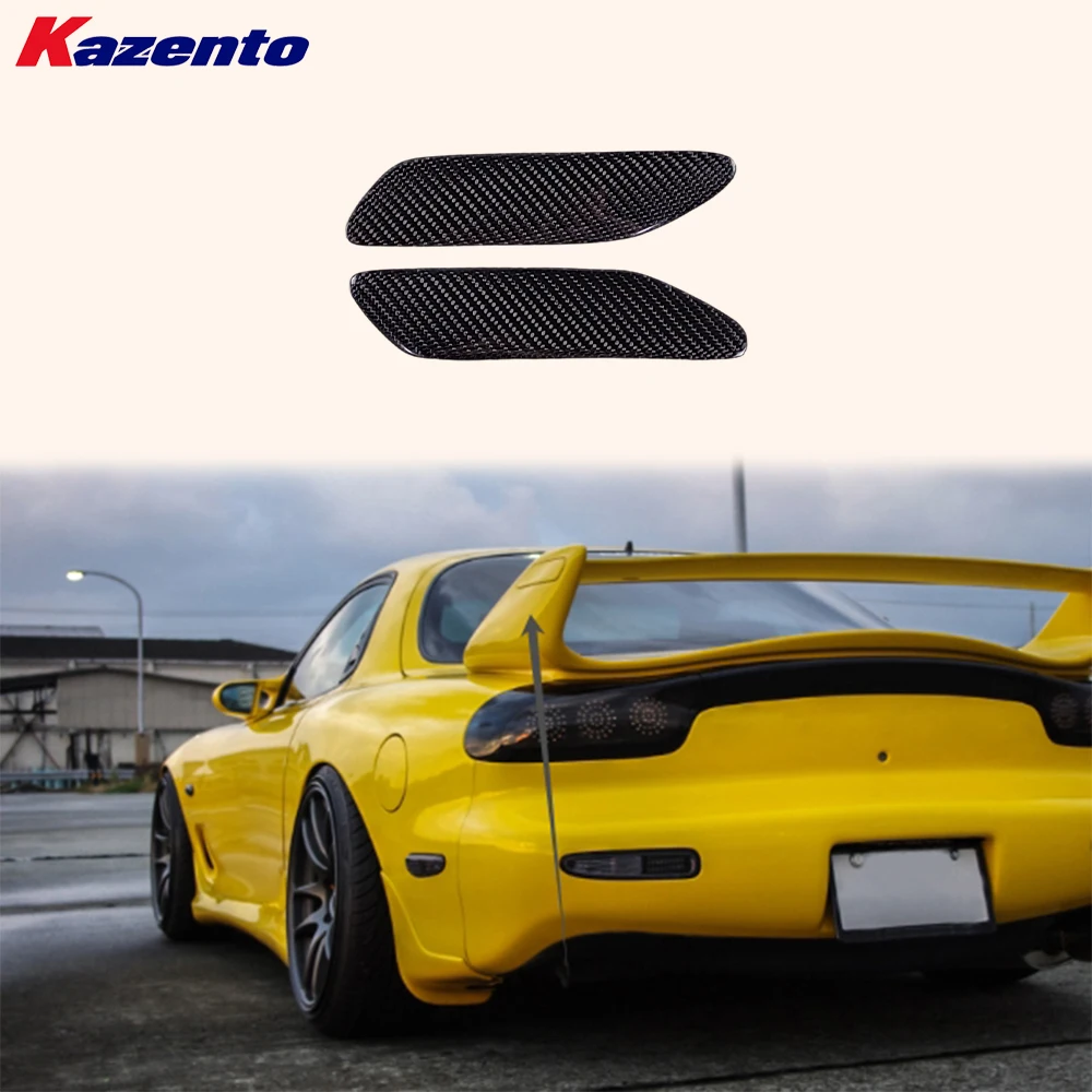 

FOR MAZDA Carbon Fiber RX7 FD3S Mazdaspeed Rear Spoiler End Cap High Quality