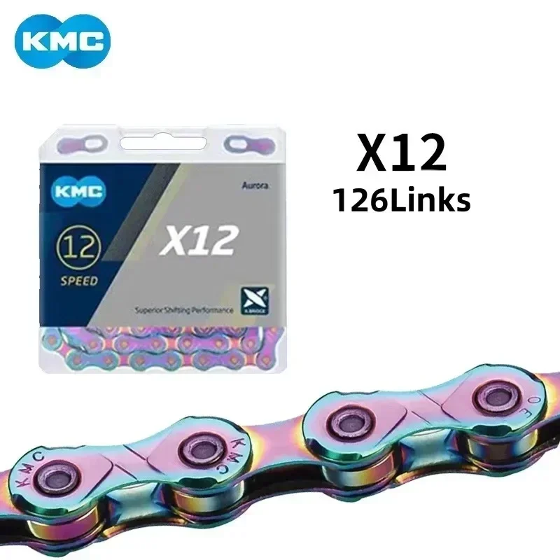 KMC سلسلة الدراجة X12 الذهب الأسود دراجة الطريق الجبلية 12 سرعة 126L سلسلة الدراجة كرانسيت مع وصلة سريعة لأجزاء الدراجات Shimano SRAM