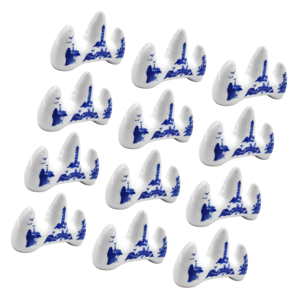 

12Pcs Ceramic Brush Pen Holder for Calligraphy and Painting Ink Pen Stand Tool Storage Rack Sumi Writing Brush Support