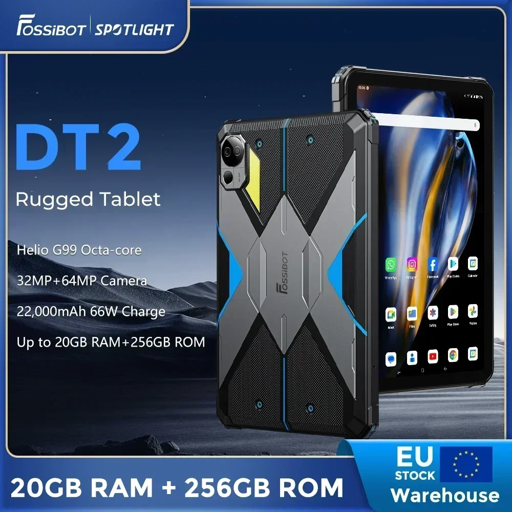 [World premiere]Fossibot DT2 New Original 10.4inch 4G Rugged Tablet 20GB+256GB Android 13 PC Tablets 22000mAh Dual SIM Card Wifi