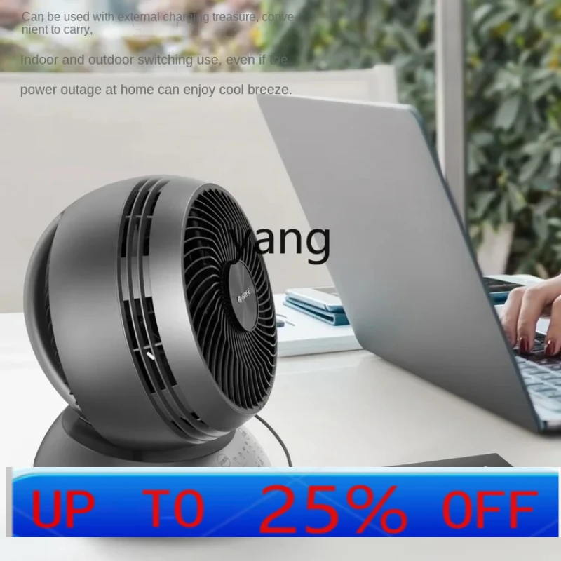 

Настольный электрический вентилятор lCX с 5 лопастями, турбинным обдувом, таймером и пультом ДУ