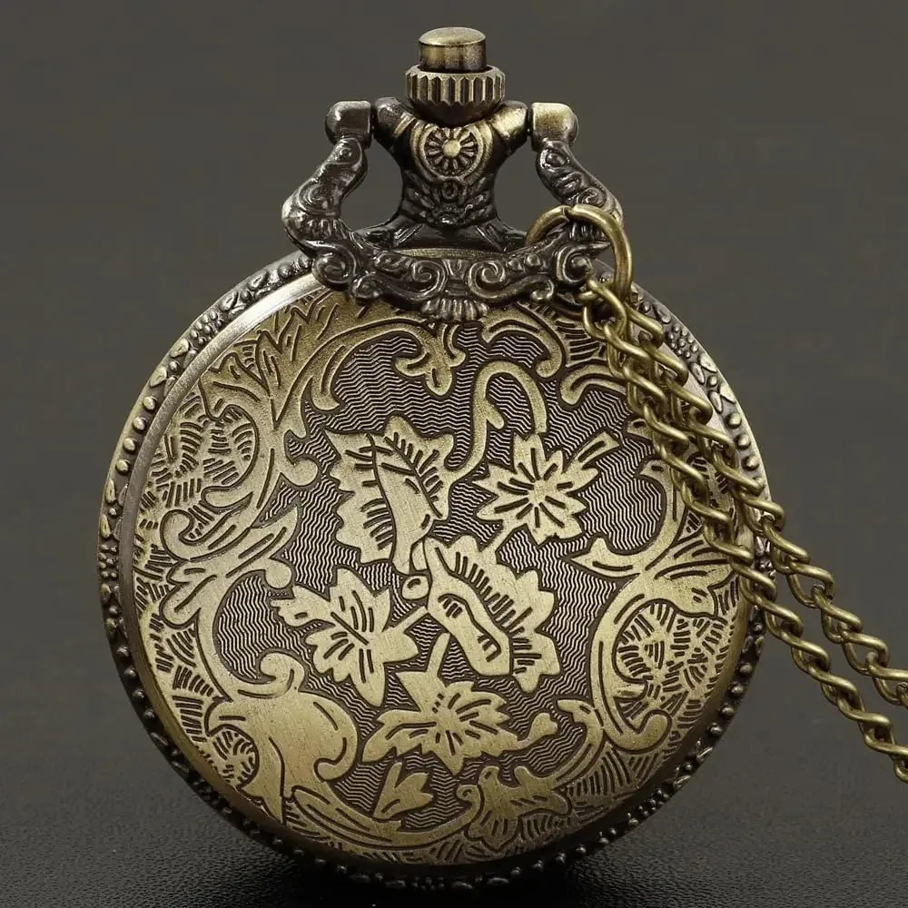 Vintage Tree of Life Pattern Quartz Pocket Watch WITH Chain Pendant Clock Necklace Watches for Men Women Unique Accessories Gift