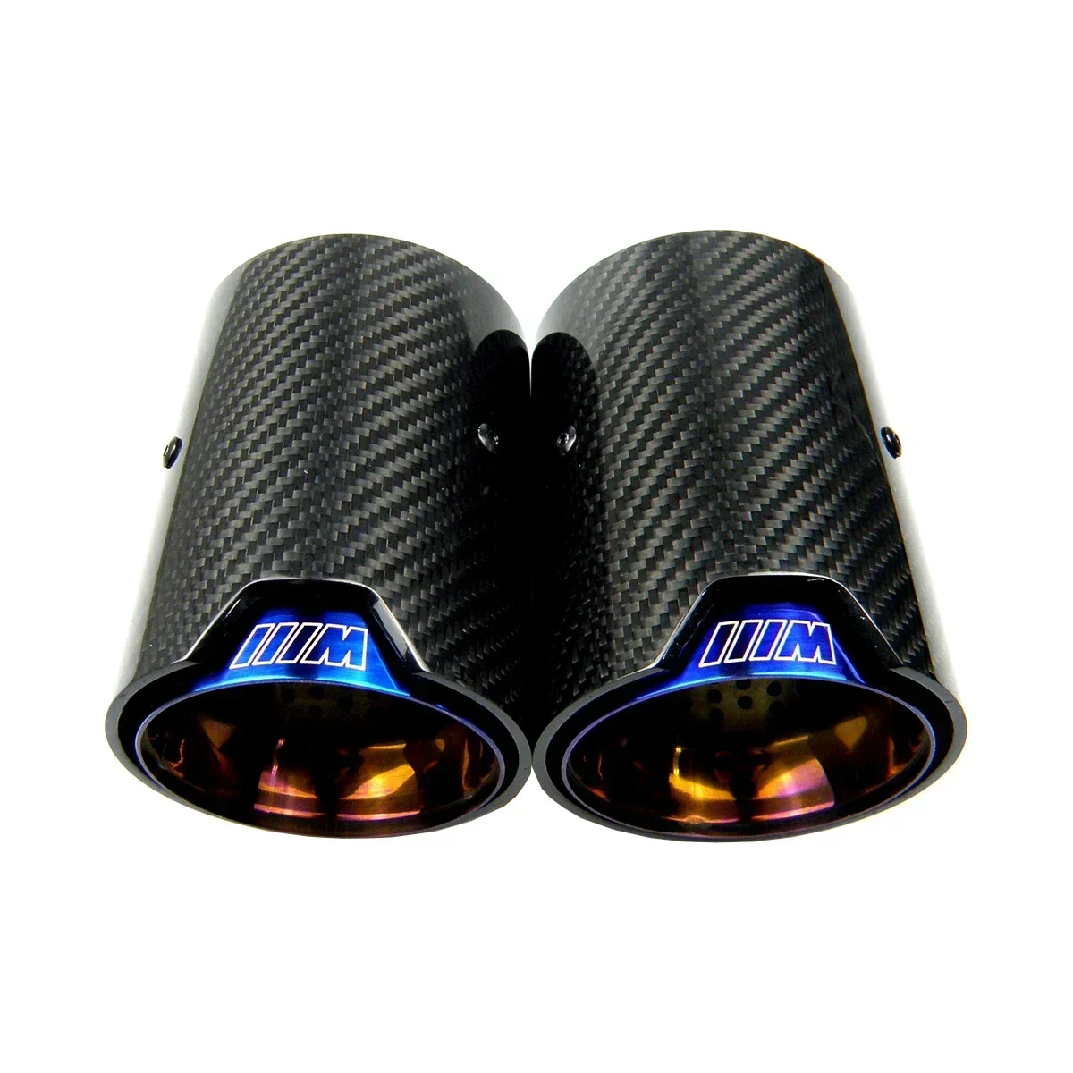 1 Piece Burnt Blue Carbon Fiber Exhaust Tip Muffler For BMW M Performance exhaust pipe M2 F87 M3 F80 M4 F82 F83 M5 F10 M6 F12