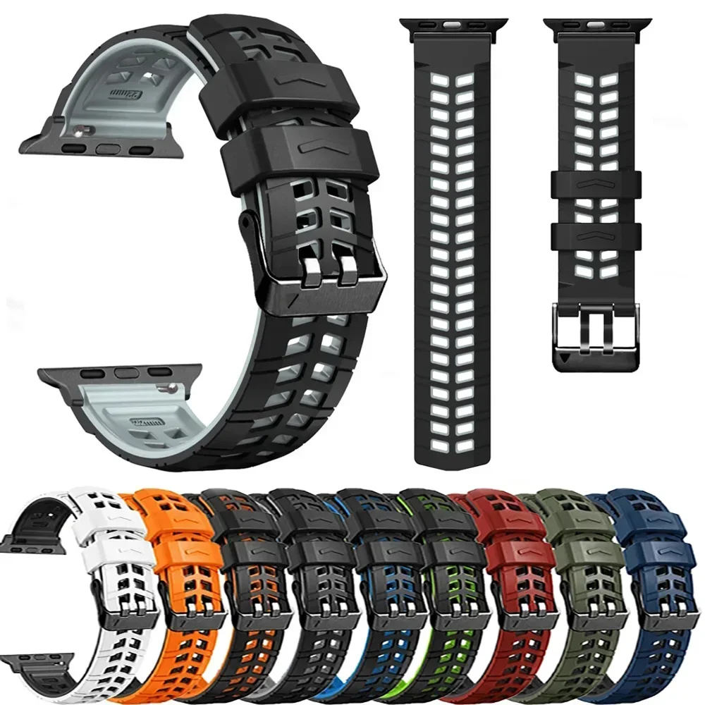 Smartwatch Bands Strap Belt For Apple Watch Band 44mm 42mm 45mm 49mm Silicone Watchband Bracelet IWatch Serie Ultra 4 5 SE 6 7 8