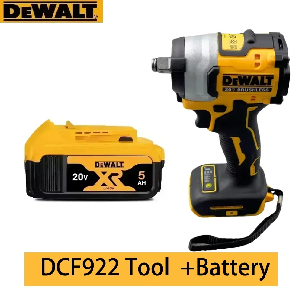 New Dewalt DCF922 Wireless Impact WrenchRechargeableHighTorque 205Nm(Reverse) 1/2" 2500 PRM Universal 20V Battery Power Tools