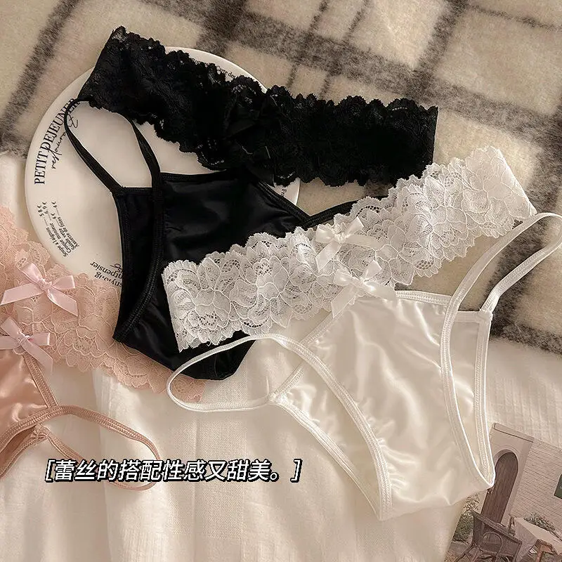 Lace Sexy Panties Women Japanese Low Waist Hollow Breathable Lingerie Sexy Women Kawaii Girls Lingerie Japanese Women T Panties