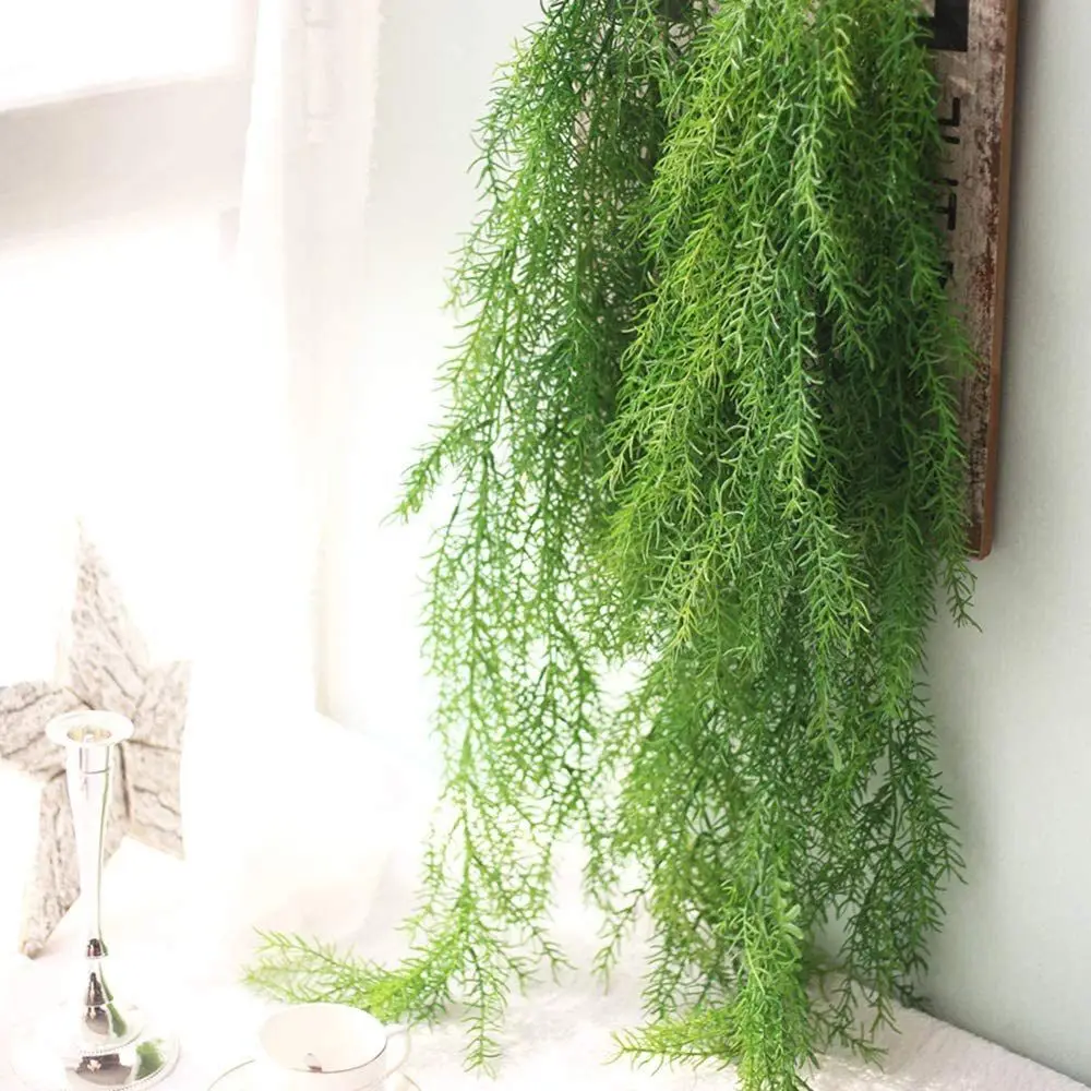 77cm Artificial Curly Seaweed Ferns Plant Plastic UV Resistant Artificial Hanging Plants Lifelike Fake Plants