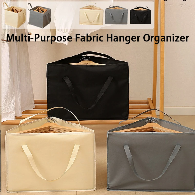

1Pc Premium Waterproof Foldable Hanger Storage Bag Portable Triangle Closet Organizer for Space Saving Home Use ClotheOrganizer