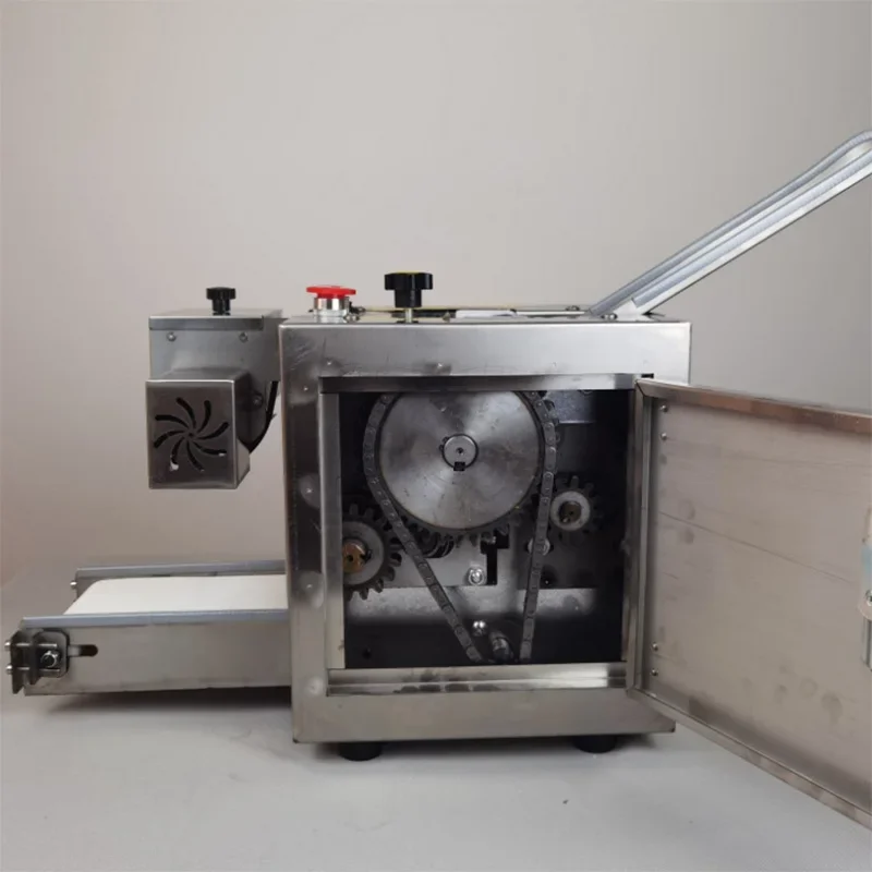 110V/220V Dumpling/Wonton Skin Maker, Stainless Steel Noodle Maker, 50–60 PCS/MIN Dough Sheeter, Pasta Maker 250W