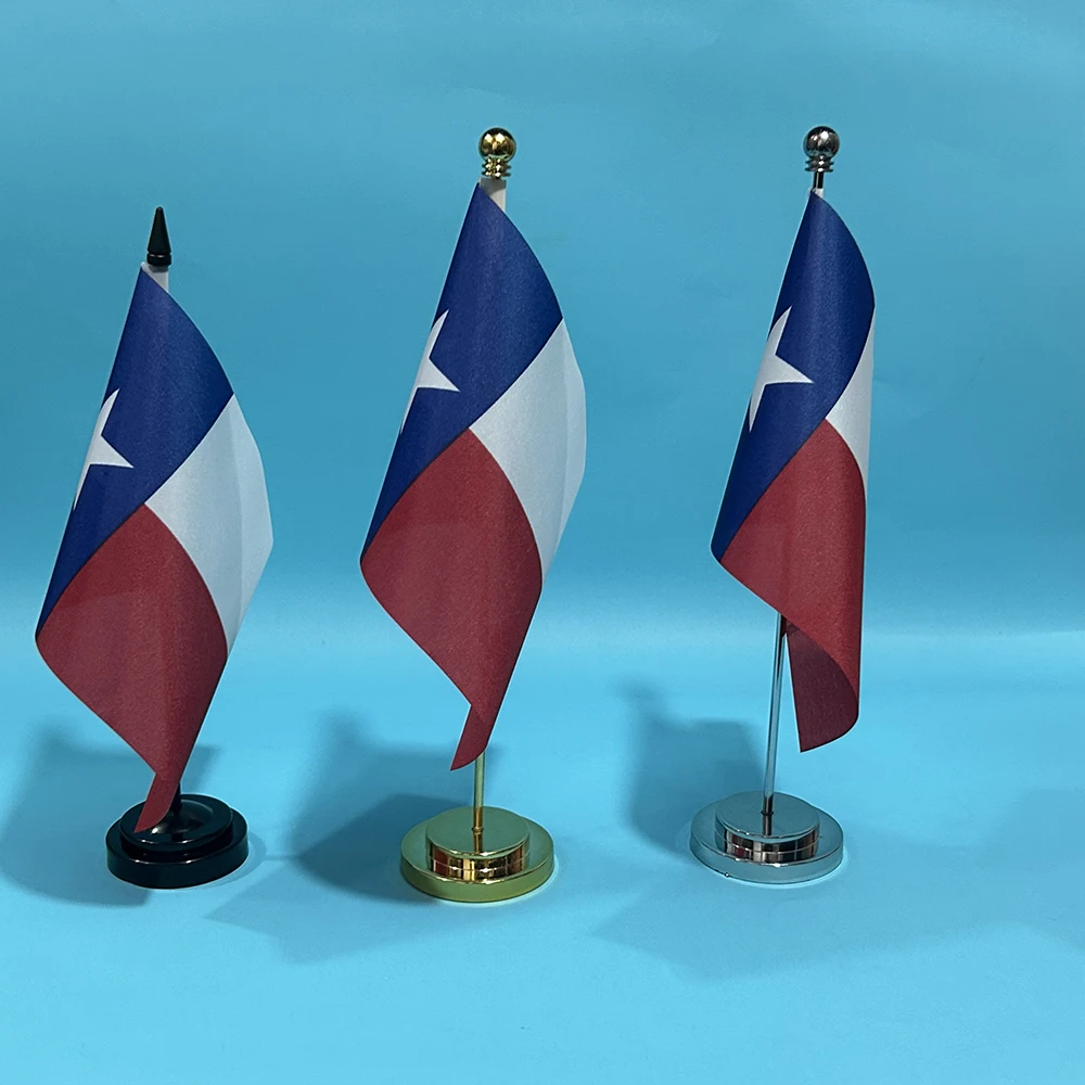 Bandera pequeña Texas 14x21 cm – Estado USA poliéster para escritorio