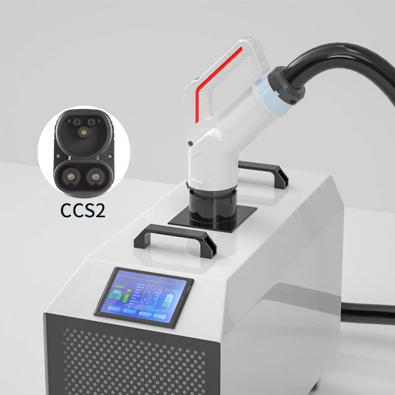 Movable DC Fast Charger CHAdeMO GBT CCS2 CCS1 NACS DC Charger 7kW 20KW 30KW 40KW IP55 Waterproof Portable EV Charging Station