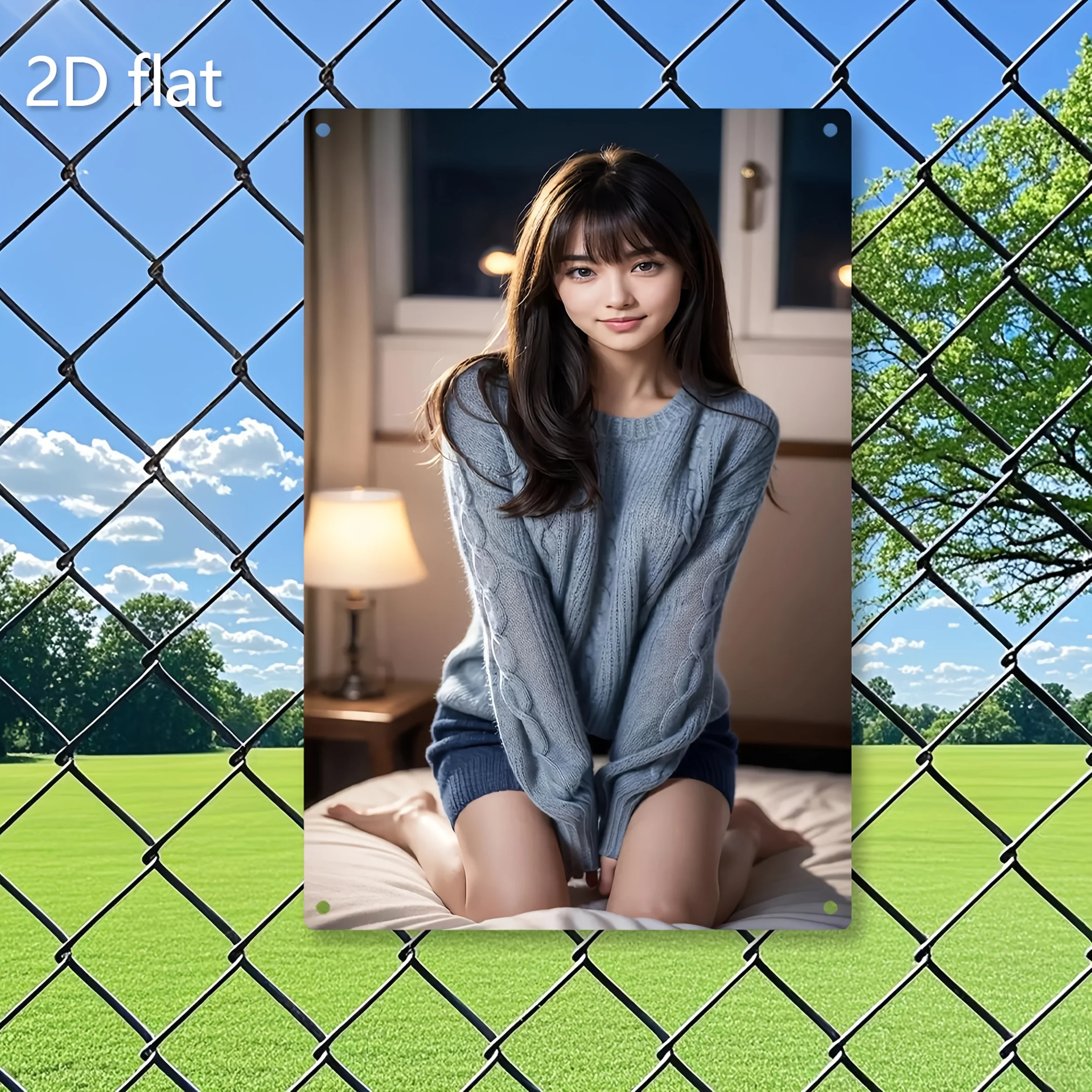 

Cool & Cozy Tin Wall Art, 2D Weatherproof Metal Plaque for Indoor & Outdoor Home & Garden Decor.