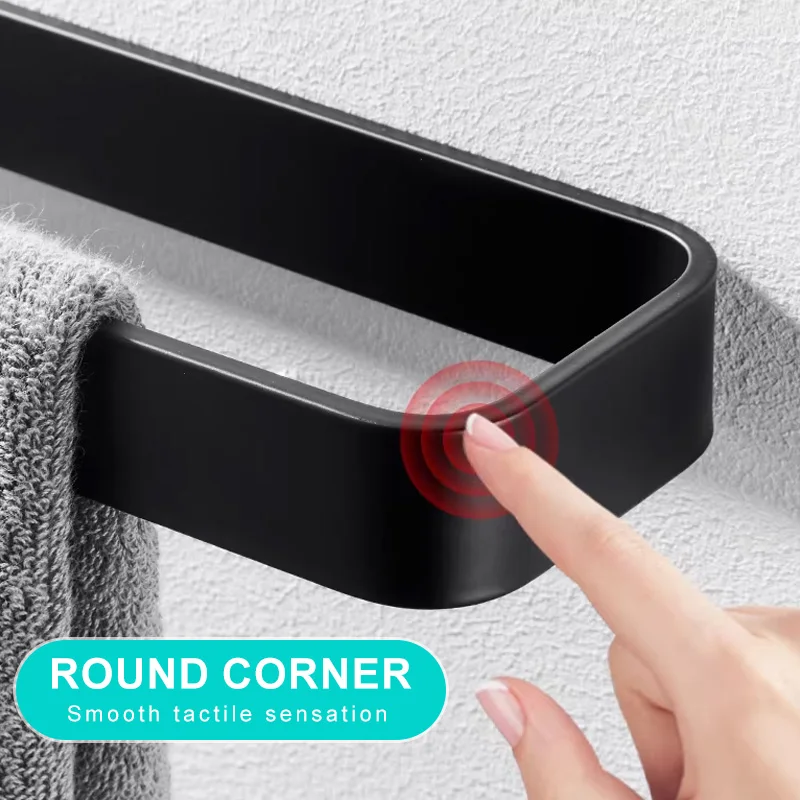 MOLI Black White Self Adhesive kitchen Paper holder Toilet Paper Roll Holder Kitchen Roll Tissue Stand Organizer AluminumML65B-1 - view 3
