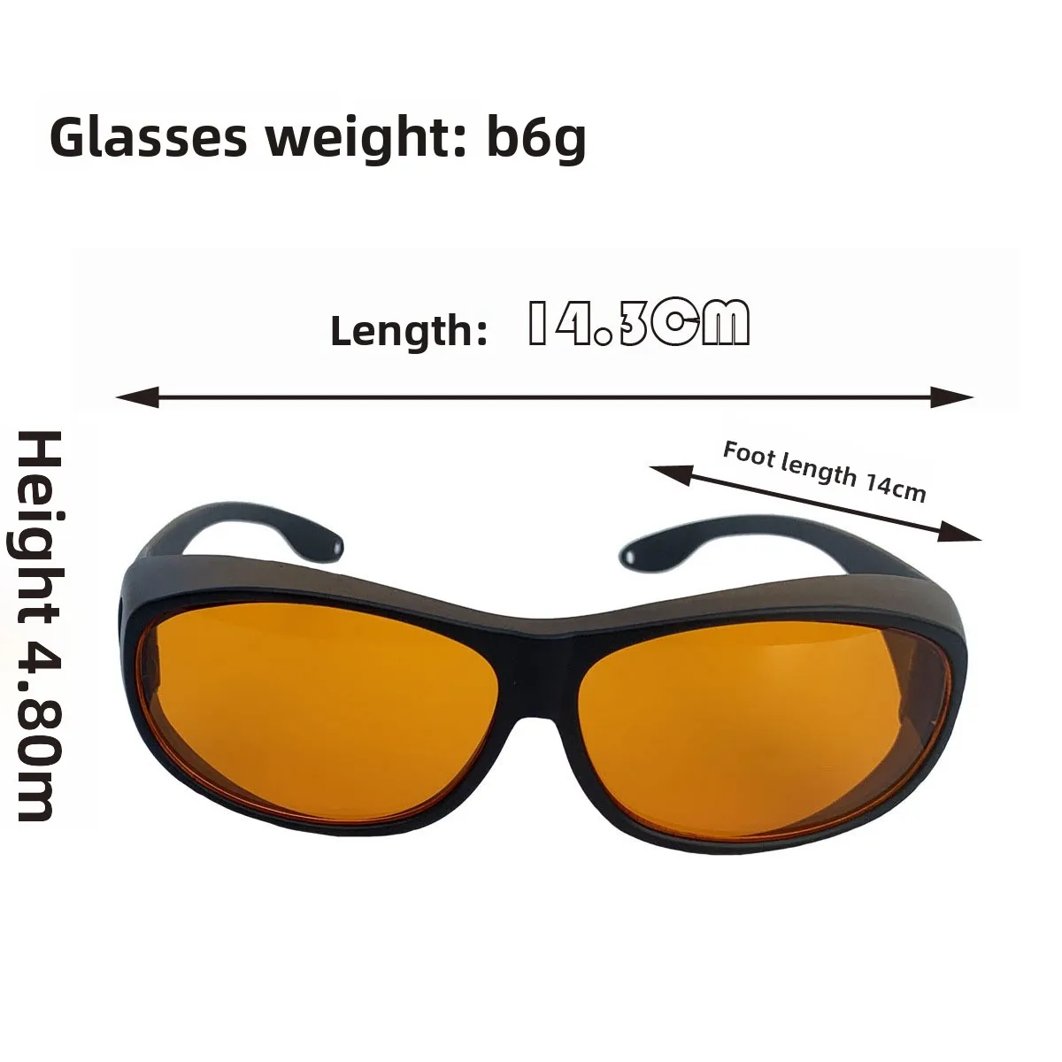 475nm Absorption Laser Eye Protection Glasses, Anti Blue Light Goggles for Beauty Instrument & Dental UV Curing Machine