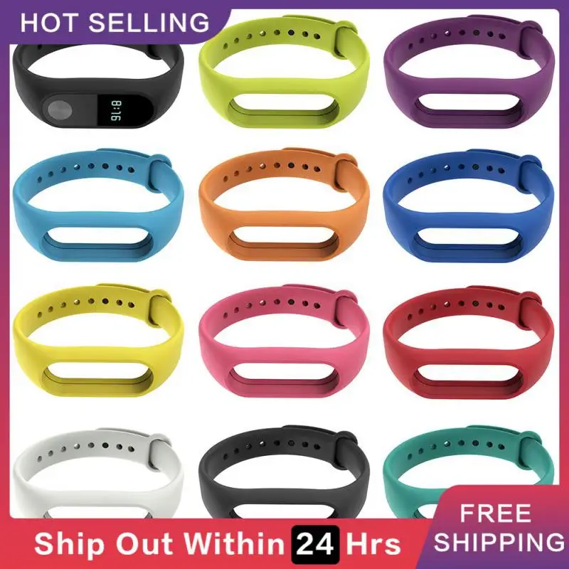 Solid Color Bracelet Strap Bracelet Silicone Wristband For Band 2 Miband Replacement Strap For Mi Band 2 Wristband