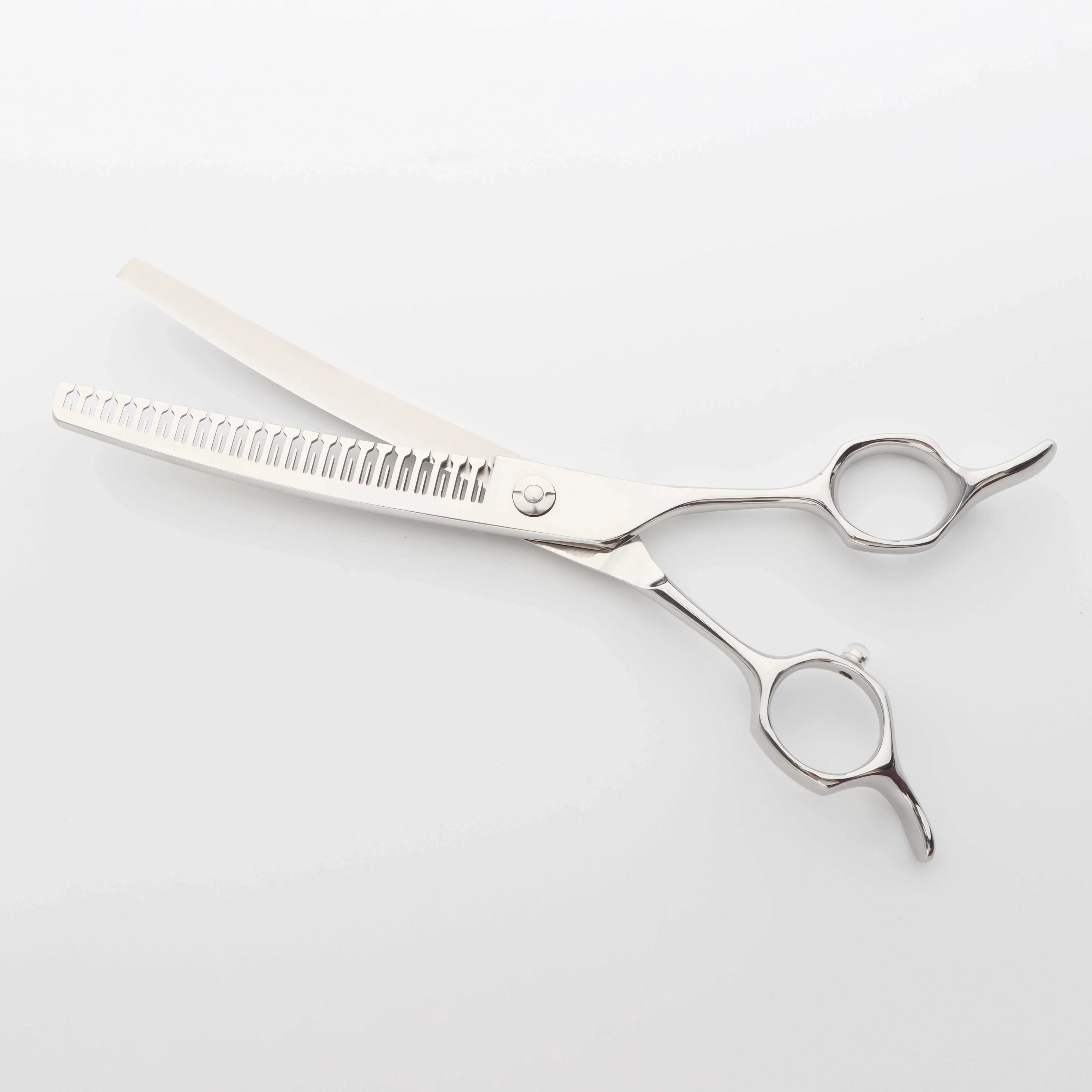 7 Inch Pet Grooming Curved Shears Natural Chunker Scissors For Professional Groomers