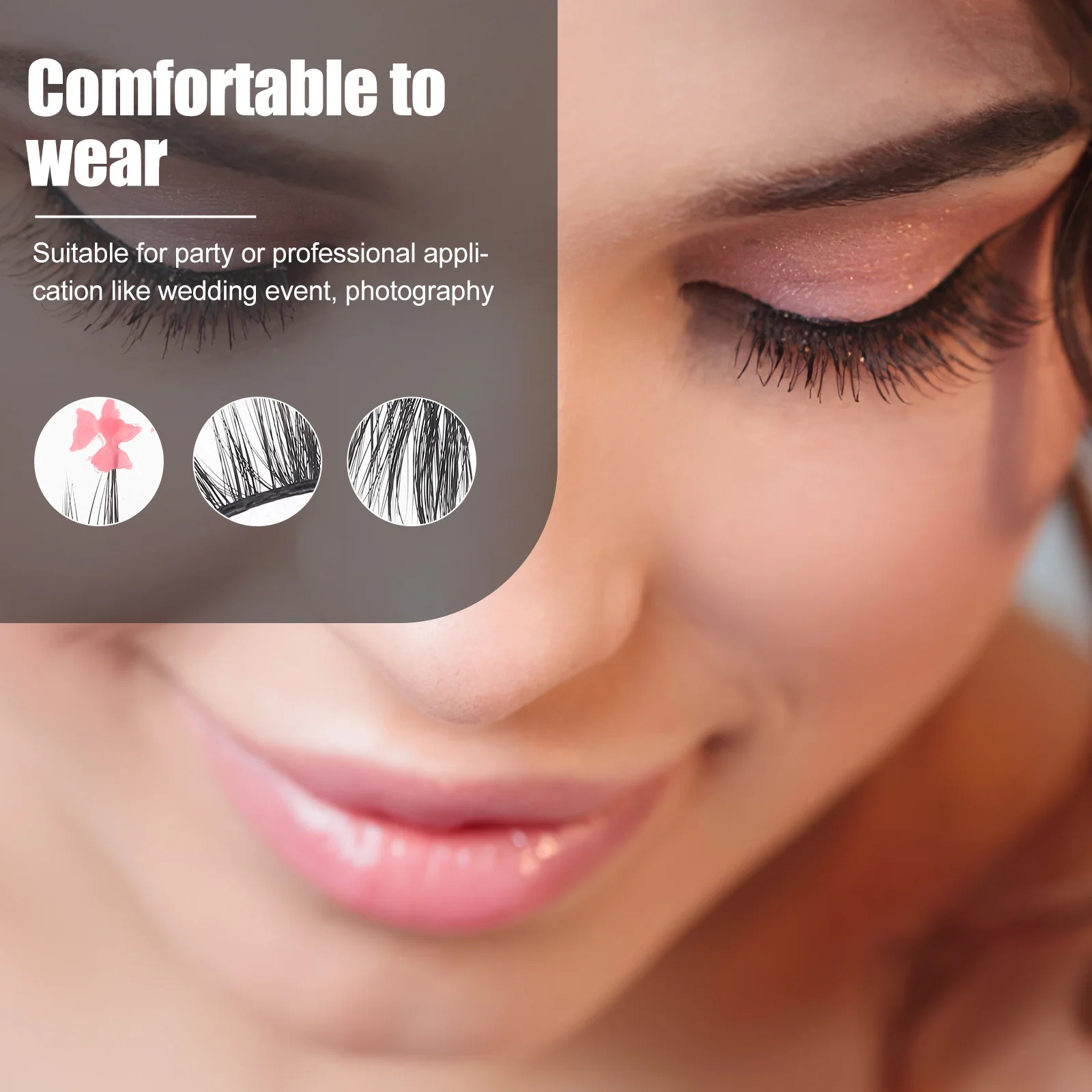 1Pair Long False Eyelashes Natural Fake Lash Extensions for Women Party Date Makeup False Lashes Fake Lashes