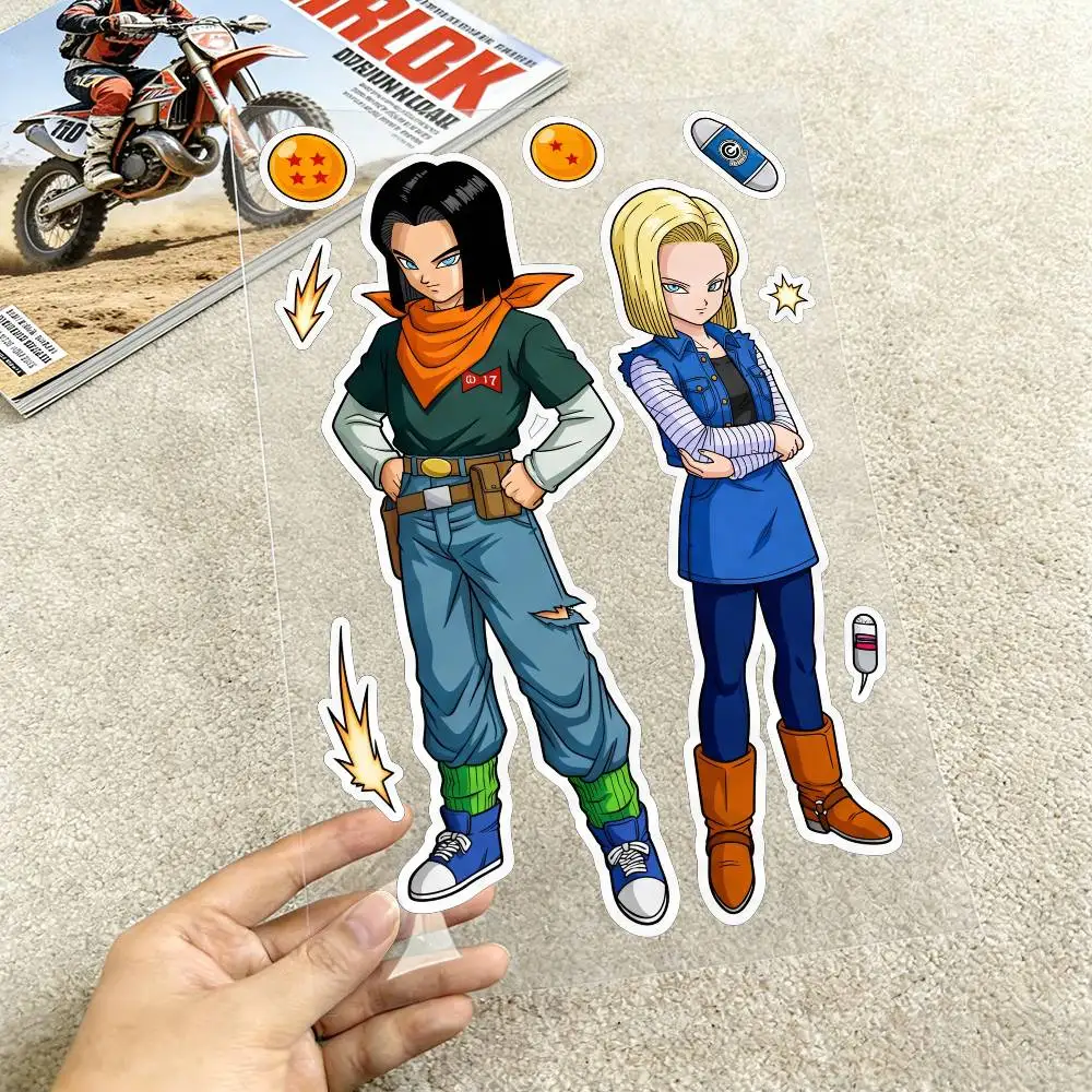 

DRAGON BALL GOKU Reflective motorcycle stickers, 3M safety warning at night in the dark scooter helmets