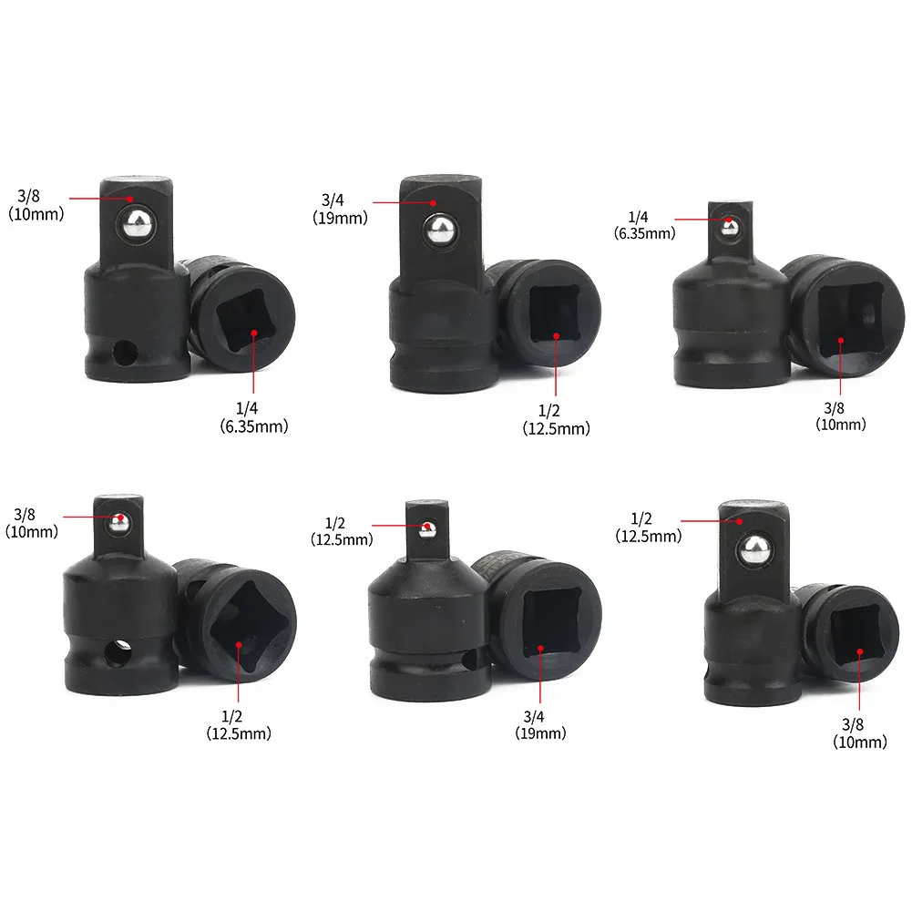 Socket Adaptor Set For Mechanic Use Featuring 1/2 Inch To 3/8 Inch 3/8 Inch To 1/4 Inch And 3/4 Inch To 1/2 Inch Reduction