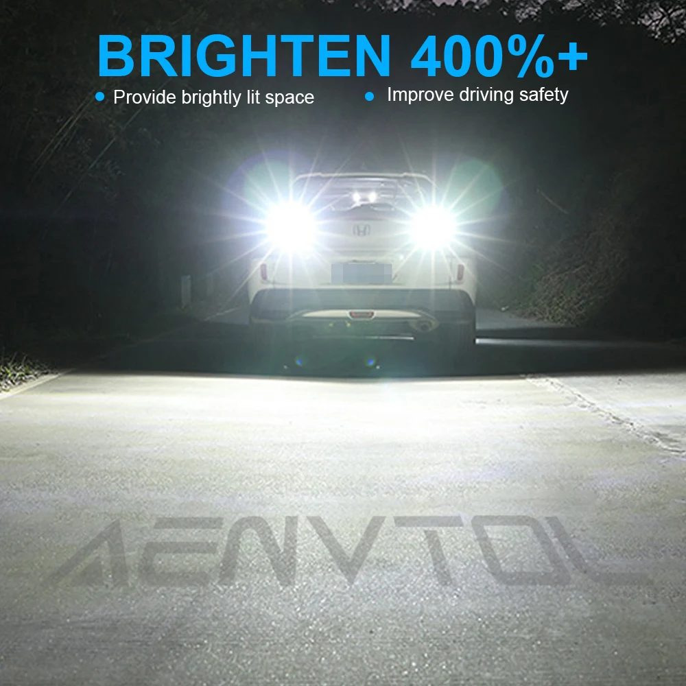 AENVTOL 2x Canbus LED 백업 후진 램프, 주간 주행등, 브레이크 미등, 방향 지시등, SRCK, T20, 7440, W21W, 7443, W21, 5W