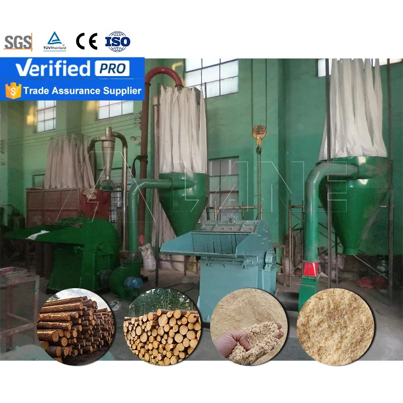 LANE Straw Bales Crusher Chicken Feed Machine Mixer And Crusher Industrial Large Capacity Small Wood Crusher For Sale