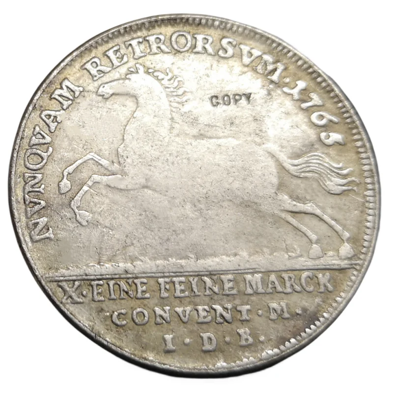 

1765 Principality of Brunswick-Wolfenbuttel (German states) 2/3 Thaler - Karl I Silver Plated Coin