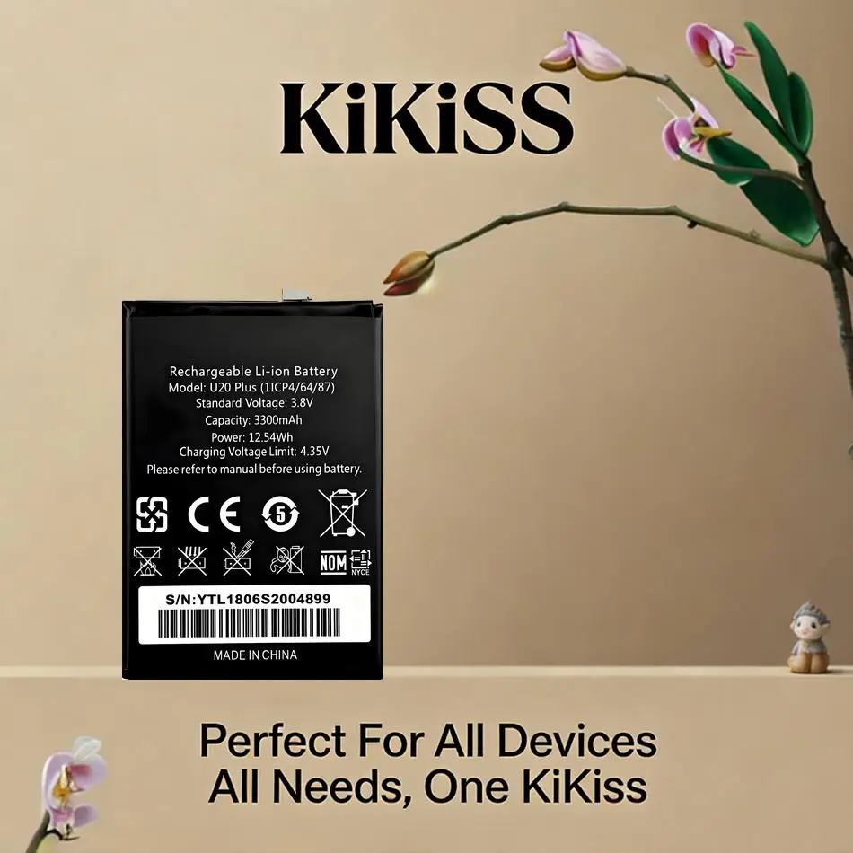 For Oukitel U20 Plus Safe Mobile Phone Battery 3300mAh