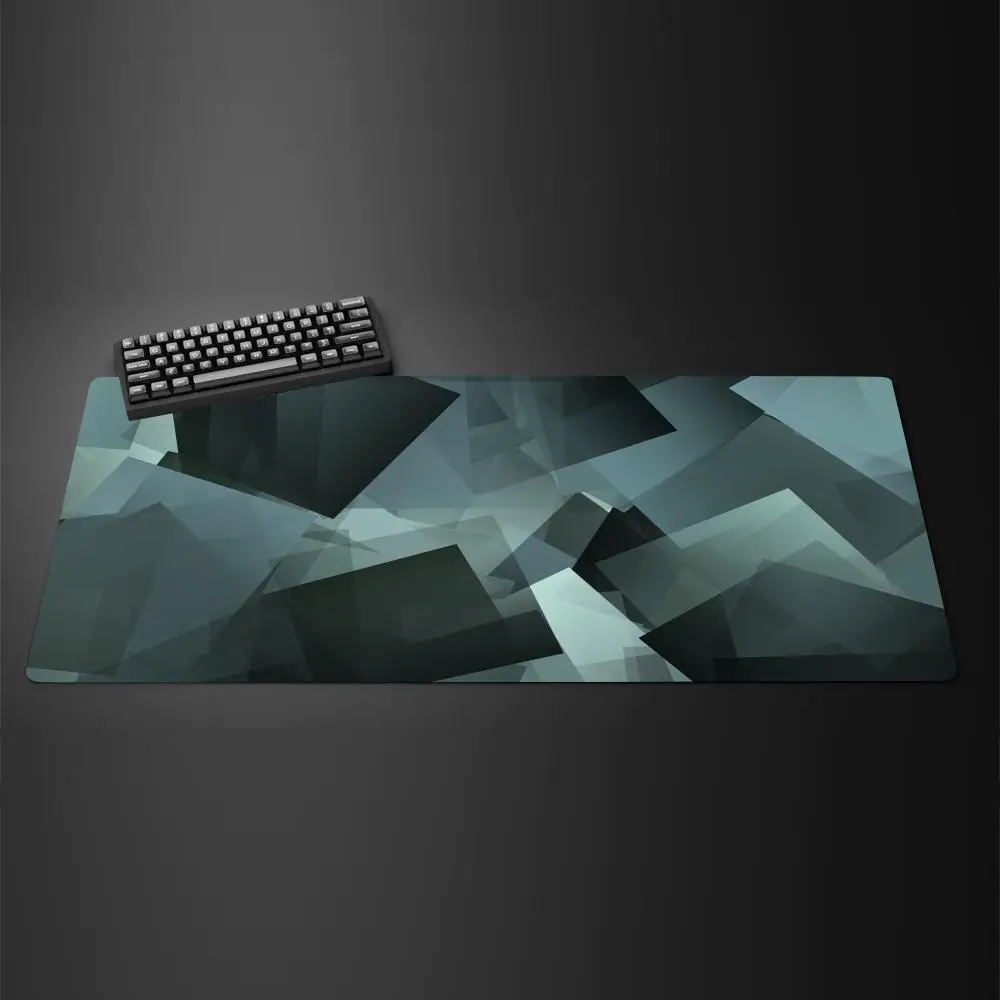 Geometric Pattern 3D Mouse Pad Computer Laptop Mouse Pad Office Large Gaming Mousepad Rubber Bottom Non-Slip Desk Mat 900X400