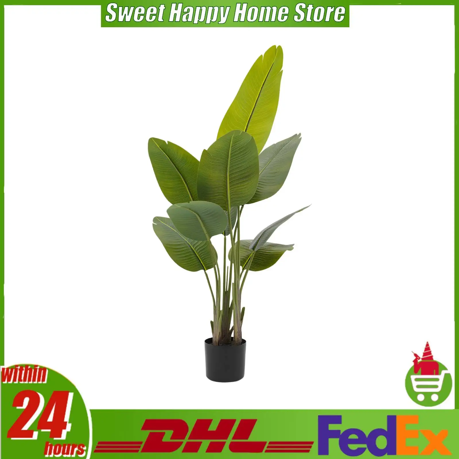 

Artificial Plant Set of 2 120cm Tall Fake Plant with Pot Large Faux Plant for Indoor Outdoor Home Office Garden Realistic Leaves