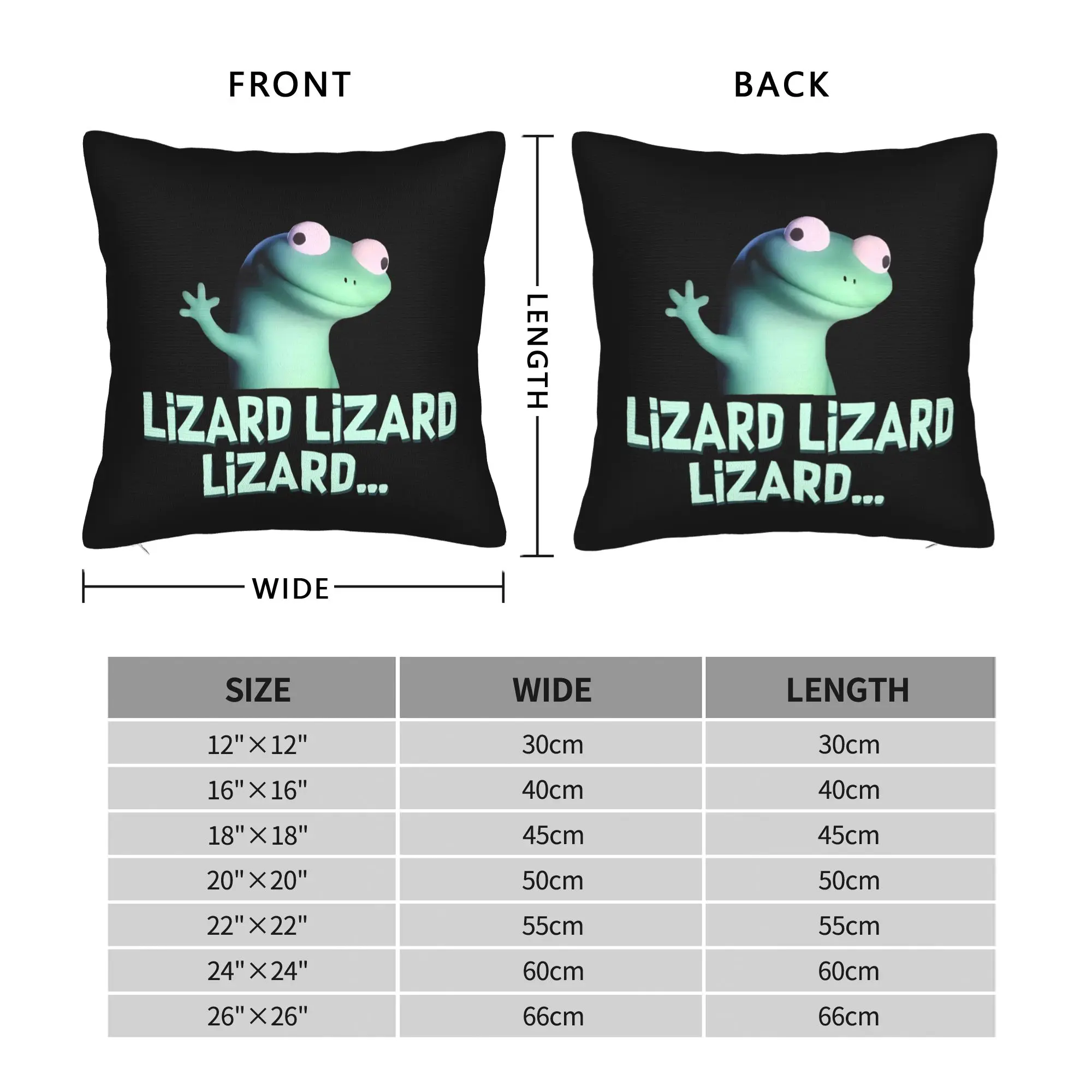 Tom Lizard Meme Hoppers Square Pillow Cases  Cushion Cover Vintage Polyester Decorative Throw Pillow Case Cover for Home 18