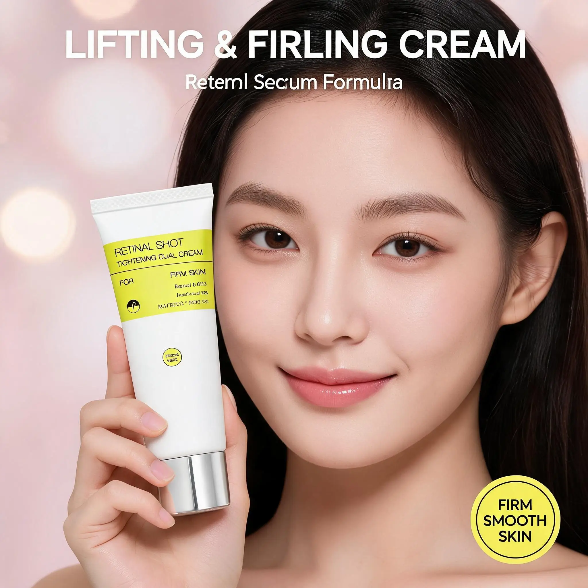 0.05% Retinal Shot Tightening Dual Cream Facial Moisturizer Firm Skin Reduce Fine Lines with Matrixyl 3000 & Panthenol Skincare