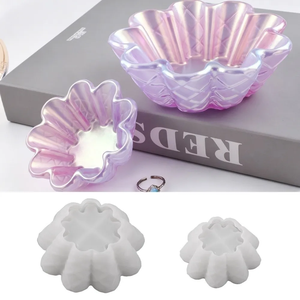 Durable Multi-Purpose Silicone Mold Versatile Easy Release Flower Shape Mold Reusable Candle Cup Mold for DIY Craft