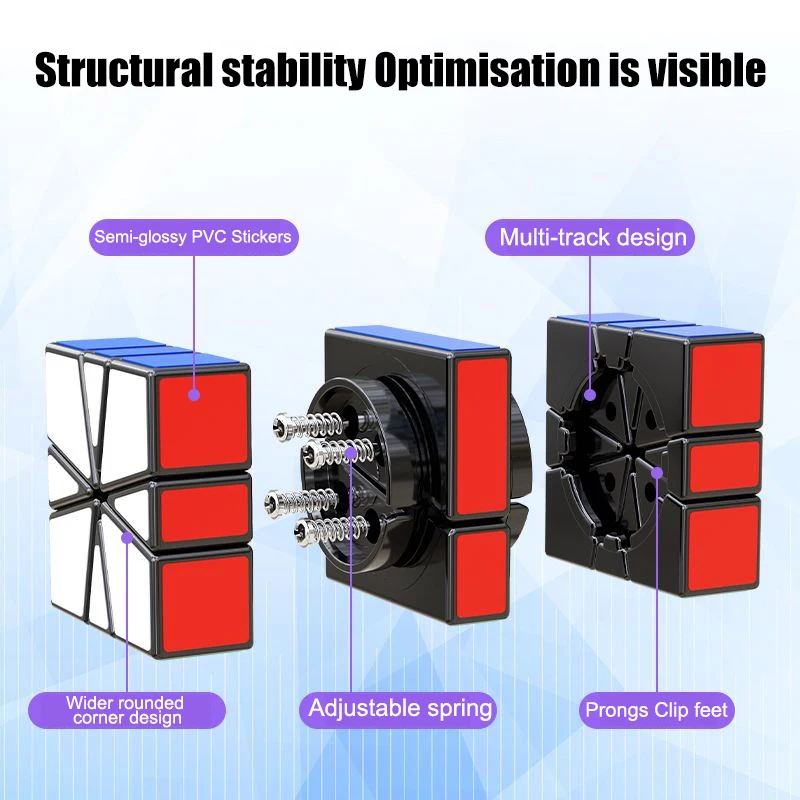 SENGSO Speed Magic Cube Puzzle SQ-1 black stickers Special-shaped adjustable smooth Magico Cubo Square For Kids Educational Toys