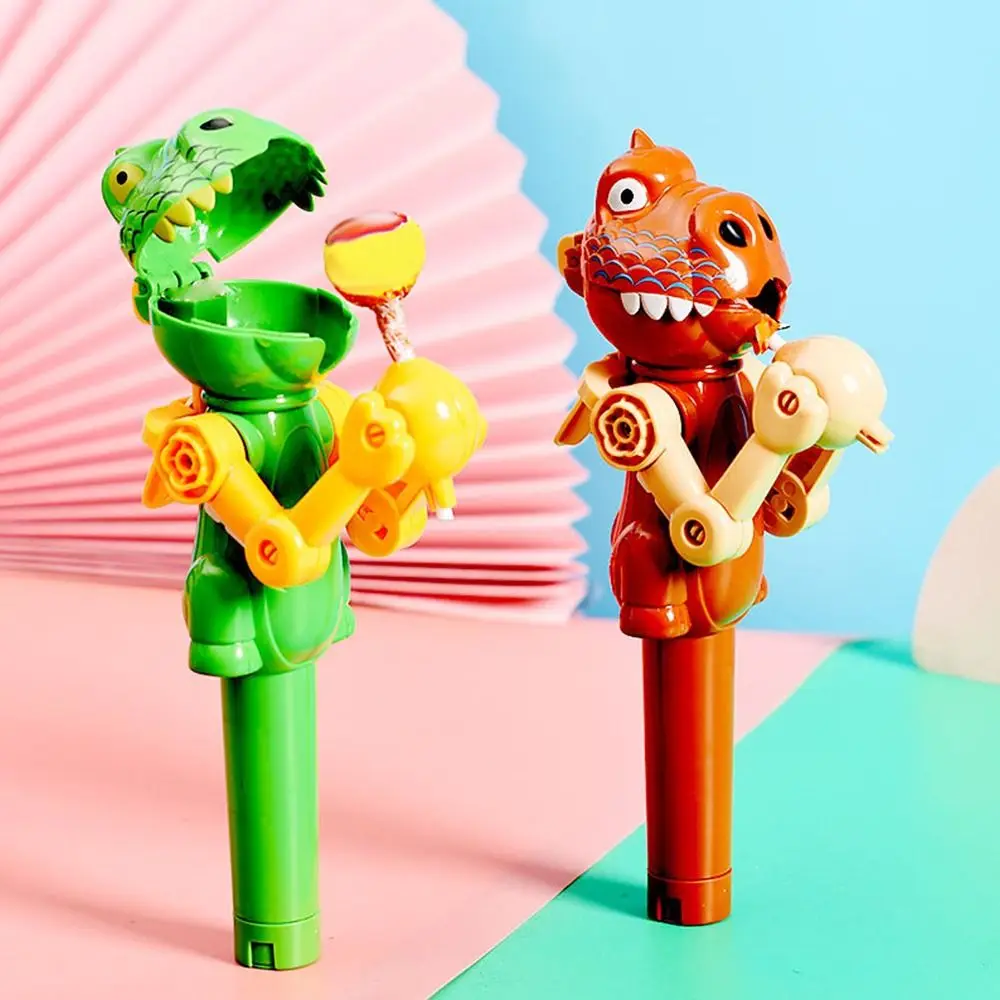 Pojemnik na słodycze dla dzieci, pyłoszczelny, uchwyt na lizaki, robot, etui na lizaki, kształt dinozaura, przechowywanie cukierków
