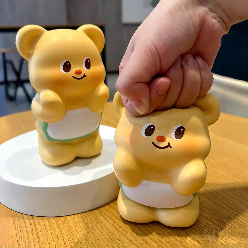 Miniso Pinch Toy Butter Bear Series Stress Relief Doll Soft Kawaii Children Toys Birthday Gifts Cute Slow Rebound Model Toy