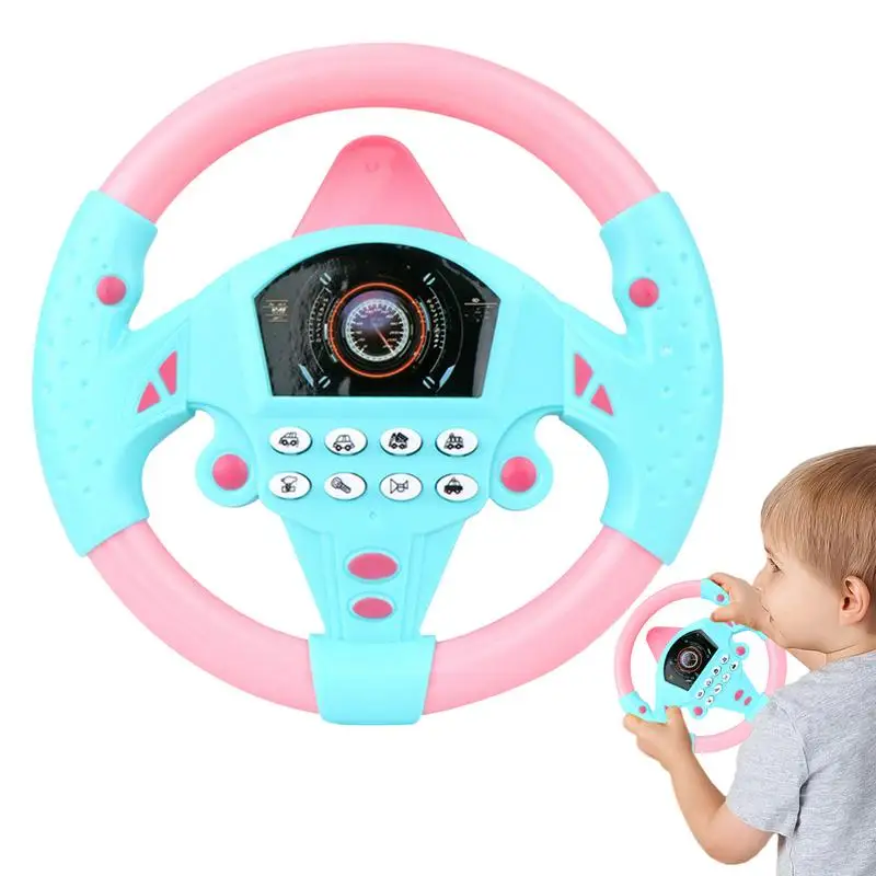 Simulation Steering Wheel Toys Infant Shining Children's Toy Kids Early Education Copilots Stroller Steering Wheel Vocal Toys