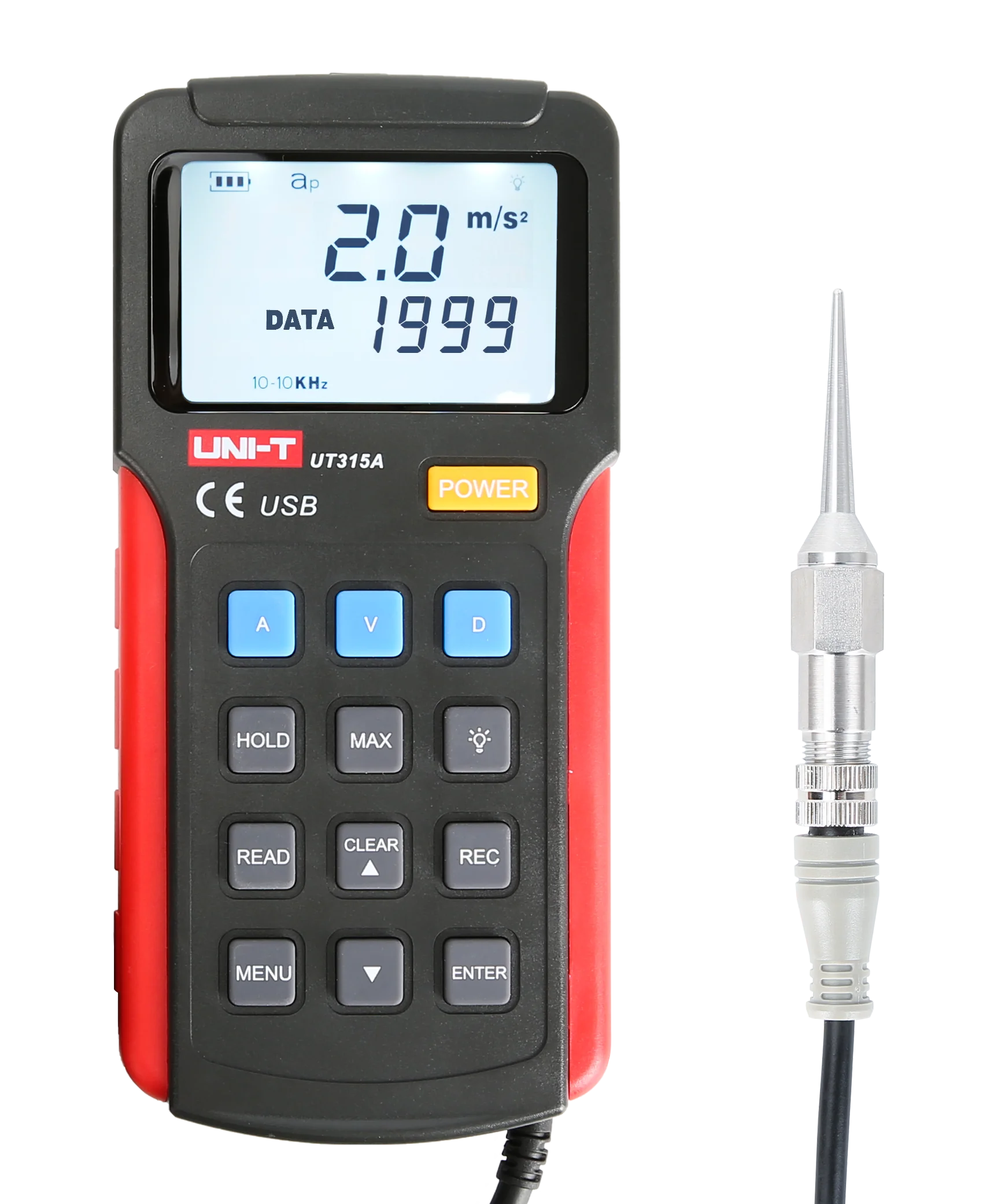 

Digital Vibration Testers UT315A Vibration Acceleration Velocity Displacement Measurement USB Connect PC