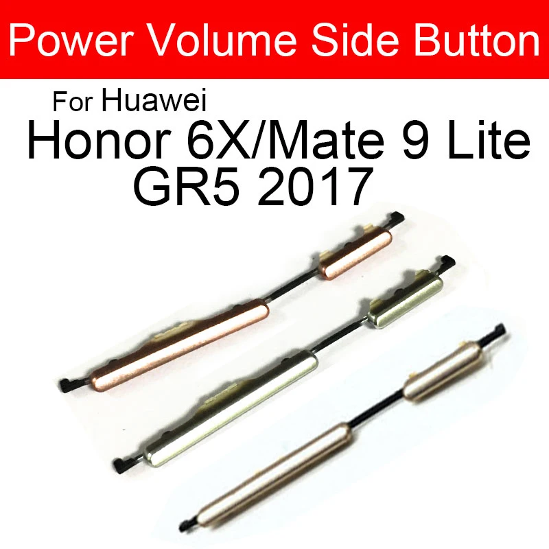 Przyciski boczne głośności zasilania do Huawei Honor 6X Przyciski boczne do Huawei Mate 9 Lite GR5 2017 Lite Naprawa klawiszy głośności zasilania