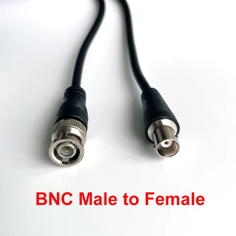 BNC Male to Male female Adapter dual head Cable video Connector extension Pigtail Wire For CCTV Camera Accessories 0.5meters