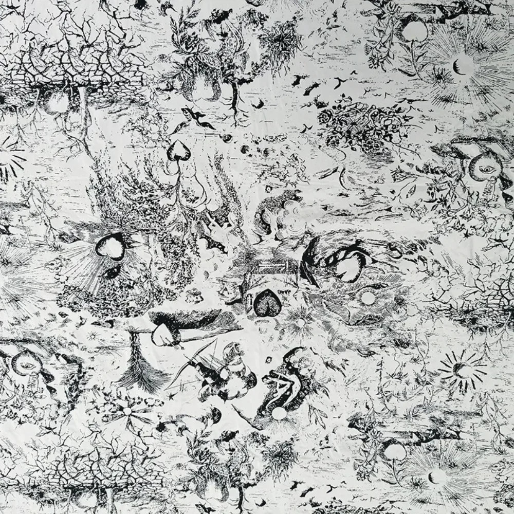 

Парчовая ткань со стрелкой Купидона, жаккардовое пальто с темным узором, плащ, куртка, брендовая ткань во дворе, дизайнер