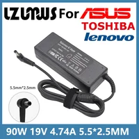 Adaptador de corriente para cargador de ordenador portátil, 19V, 4,74a, 90W, para ASUS Toshiba, Lenovo, X53E, K55N, K52F, K53S, K53SV, A53E, N56VJ, K53E, K55A
