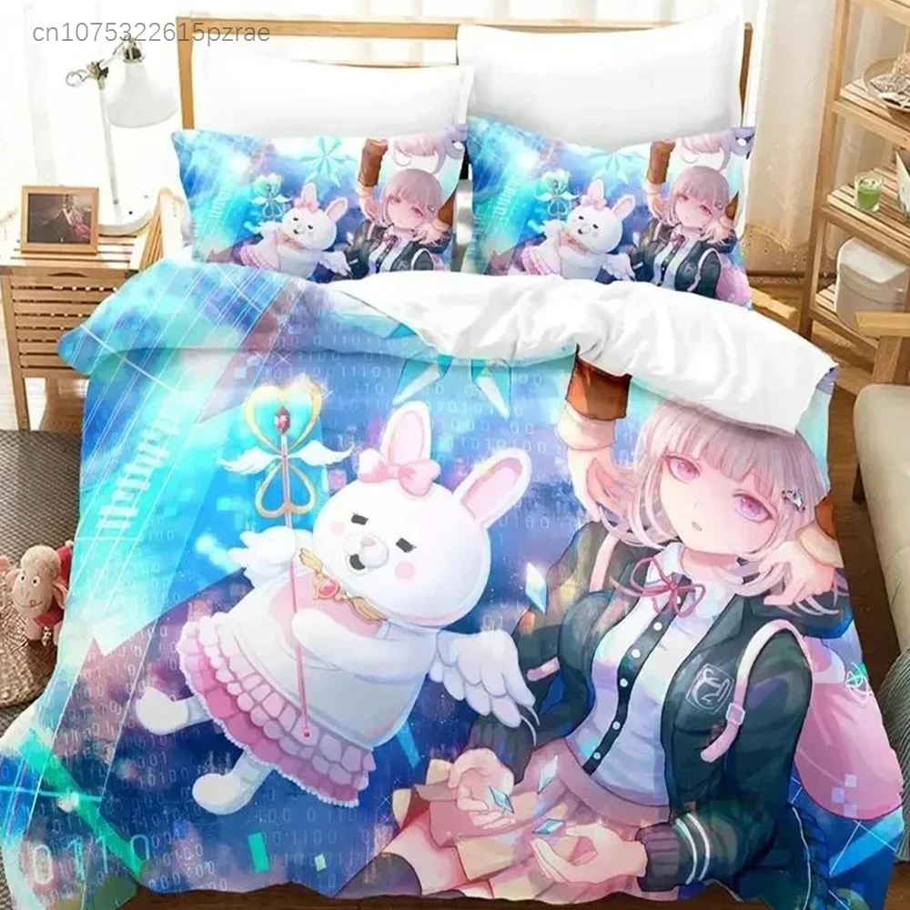 Anime Danganronpa V3 Chiaki Nanami Bedding Set Printed Bed Set With Pillowcase Duvet Cover Soft Queen King Size Bedclothes Home
