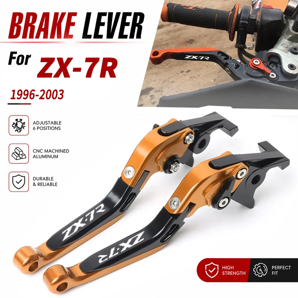 For ZX-7R ZX 7R ZX7R 1996-2003 Motorcycle Accessories Parts Folding Extendable Clutch Levers Brake Levers Handles Set Adjustable