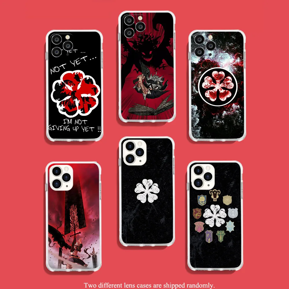 UK-39 Asta Black Clover Soft Case for LG G8 G8x V60 THINQ 5 Q61 K9 Q52 K12 Prime Max Q60 K50  Stylo6 V40 V50 V60 VELVET