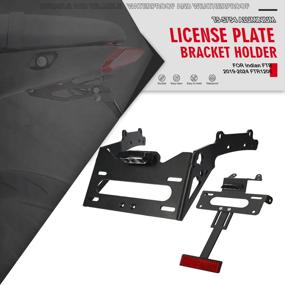 

FOR Indian FTR 1200 2019-2020-2021-2022-2023-2024 Accessary License Plate Holder Bracket Tail Tidy Fender Eliminator FTR1200