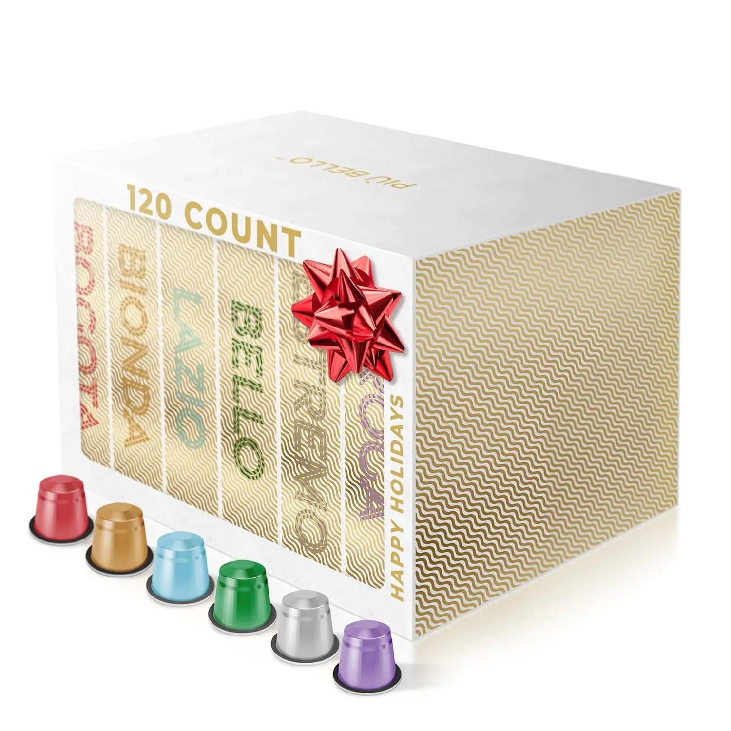 

Разнообразный пакет капсул для кофе эспрессо для оригинальных машин Nespresso — светлые, темные, шоколадные, ореховые, карамельные вкусы (120 шт.)