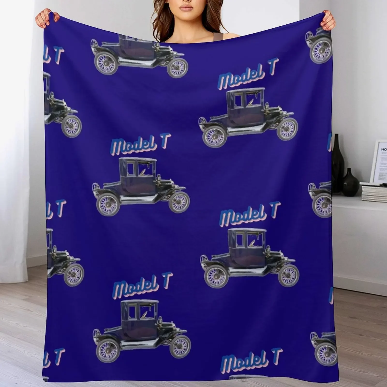The Iconic Model T Throw Blanket All Weather Soft Throw Blanket for Sofa