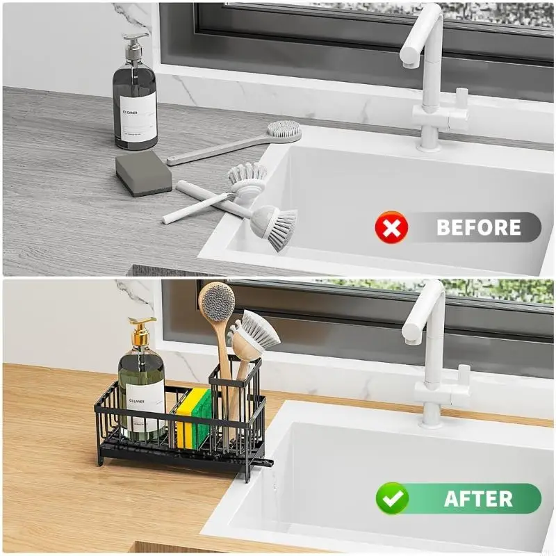 Practical Water Drainage Rack Tableware Storage Rack For Kitchen Count X3UC