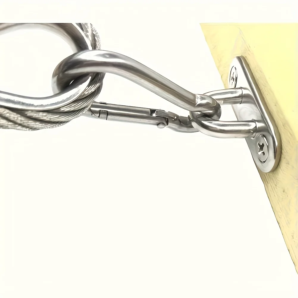 10er-Pack Outdoor-Schlüsselanhänger, 50 mm Federverschlusshaken, Karabiner, Schlüsselanhänger, langlebige Federverschlüsse für Camping und Reisen – Detail 2