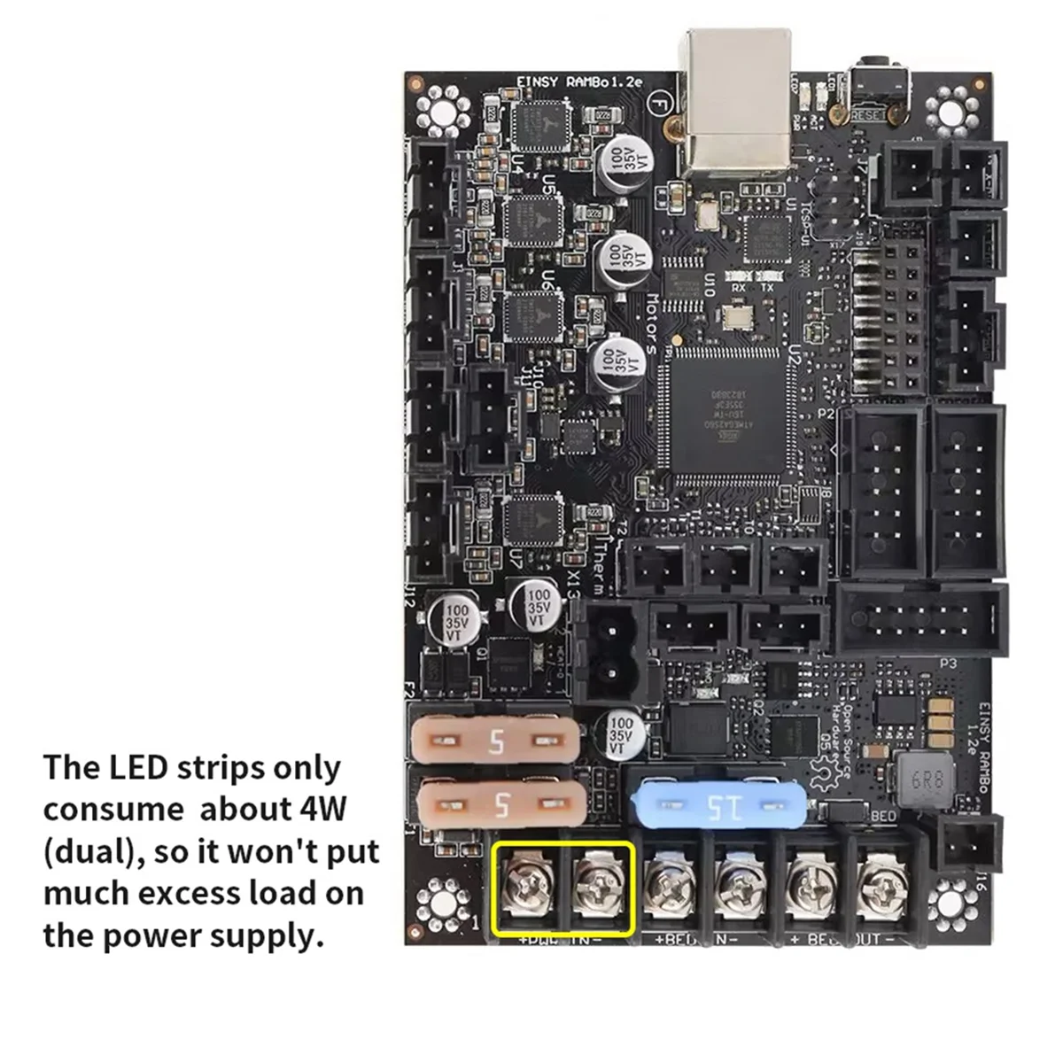 Barra de luz LED para Prusa MK4, Dual Strip, Kit Ultra Brilhante, Acessórios para Impressora 3D, 24V